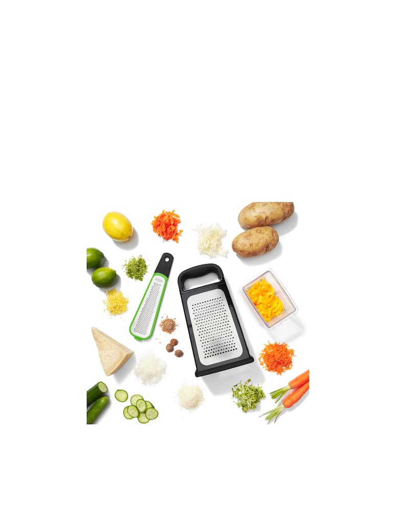 rinascente Oxo Good Grips Four-Sided Vertical Grater With Container - Black