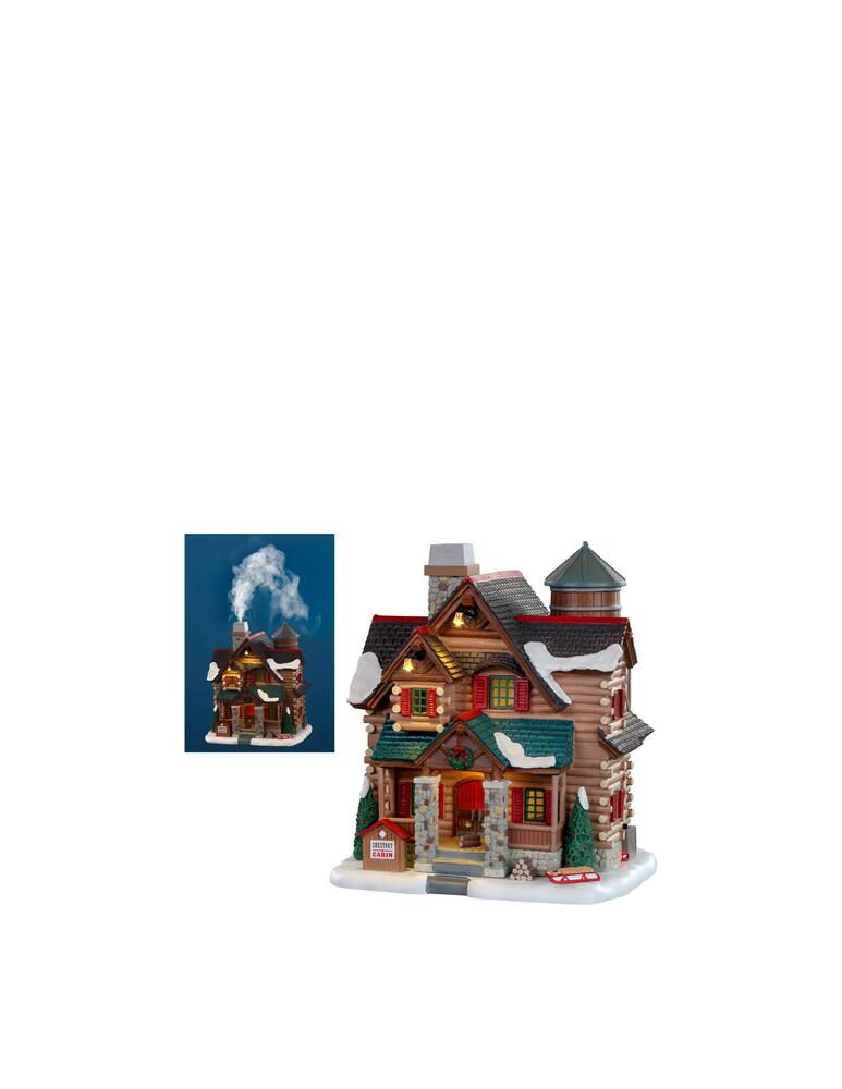 rinascente Lemax Chestnut Cabin With 4.5V Adaptor Lighted Buildings