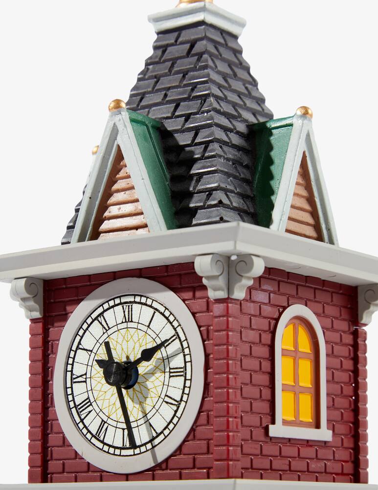 Lemax Christmas Village 05007 – Orologio A Torre Municipale Con Luci LED – Funziona A Batteria – Per Villaggio Natalizio