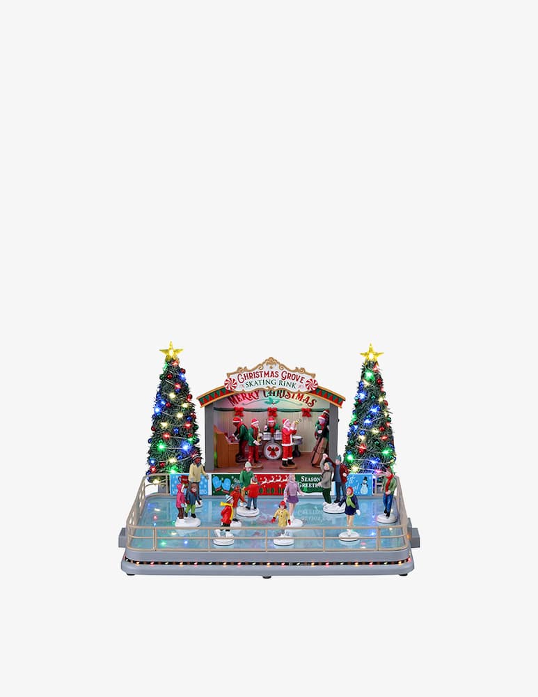 Lemax Christmas Grove Pista Di Pattinaggio Caddington Village - immagine 1