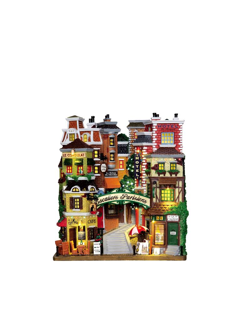 rinascente Lemax Parisian Stairs Lighted Buildings