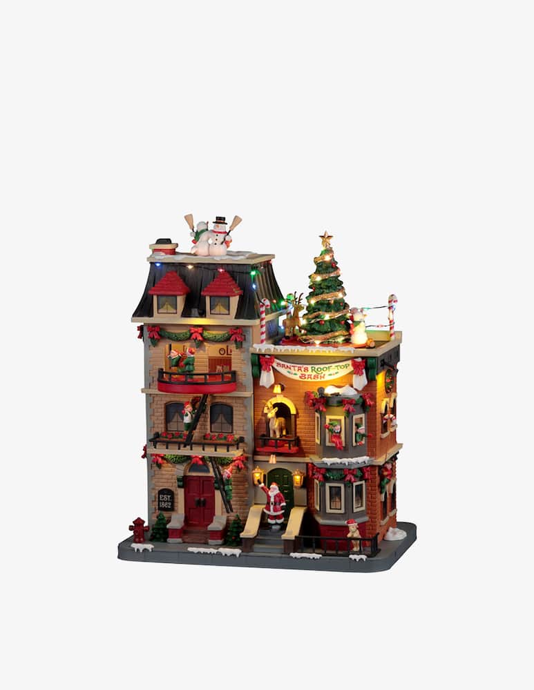 rinascente Lemax Bash sul tetto di Babbo Natale adat.4,5 V Santa'S Wonderland - Multicolor