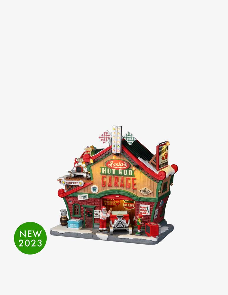 rinascente Lemax Garage Hot Rod di Babbo Natale adat.4,5V Santas Wonderland - Multicolor