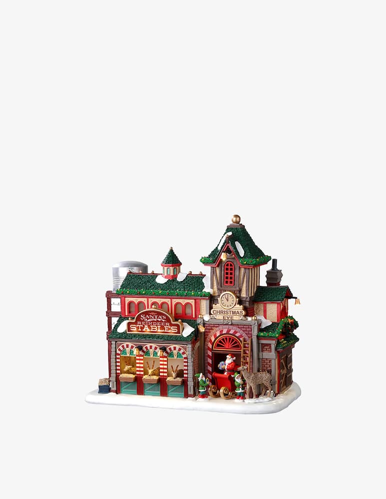 Lemax Santa's Reindeer Stables Santa's Wonderland - immagine 1 Lemax Santa's Reindeer Stables Santa's Wonderland - immagine 1