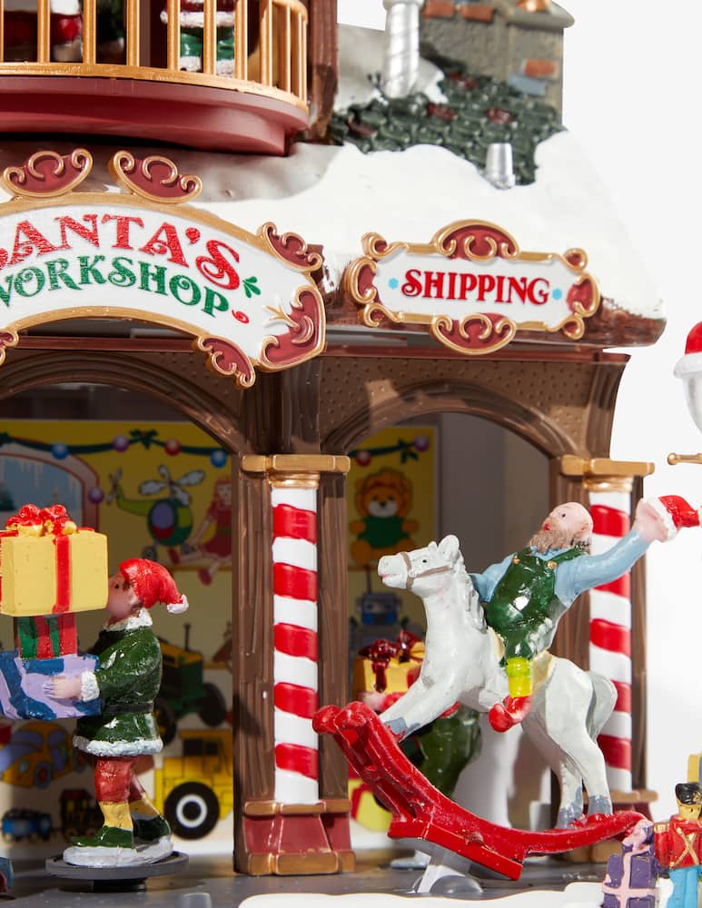 rinascente Lemax Officina di Babbo Natale con adat. 4 V Santa'S Wonderland - Multicolor