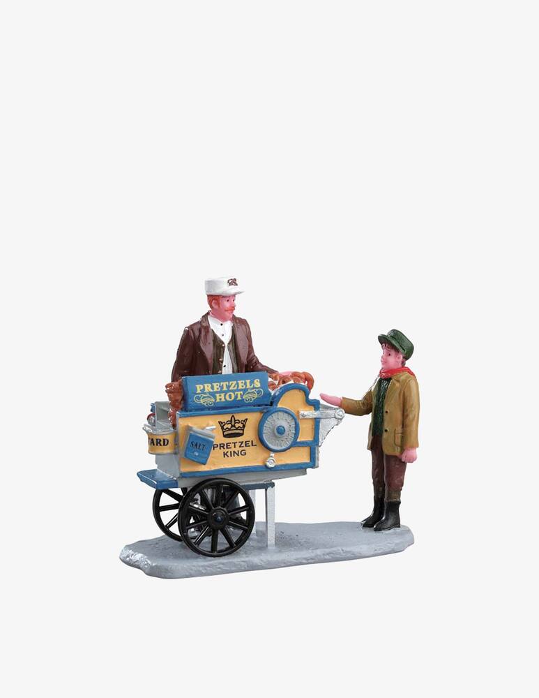 rinascente Lemax Pretzel King Pretzel Cart Caddington Village - Multicolor