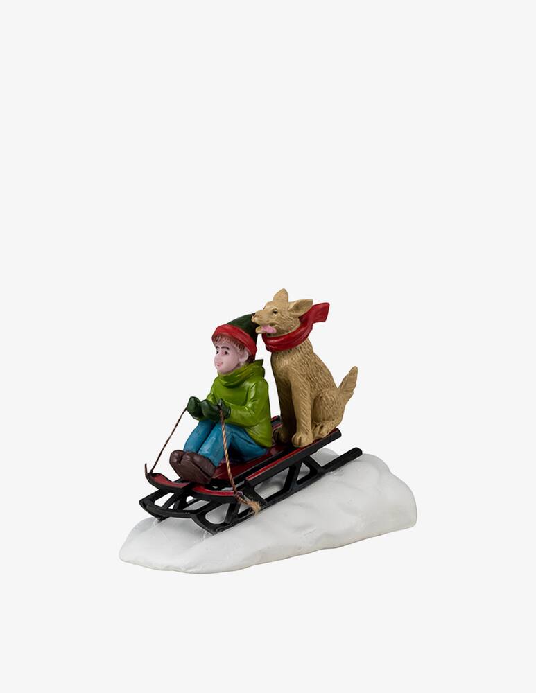 rinascente Lemax Slittino con cagnolino, Caddington Village