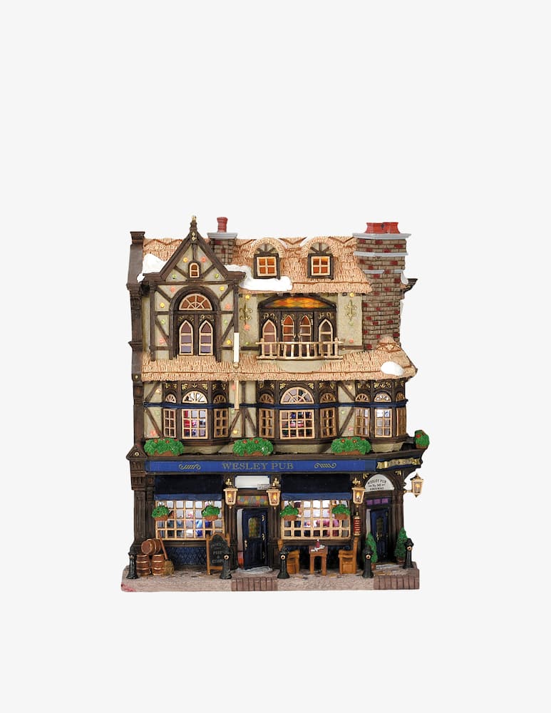 Lemax Wesley Pub Battery-Operated villaggio con luce - immagine 1 Lemax Wesley Pub Battery-Operated villaggio con luce - immagine 1