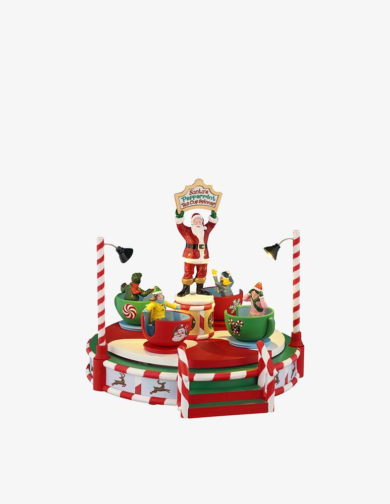 rinascente Lemax Santa's Peppermint Teacup Spinner Carnival