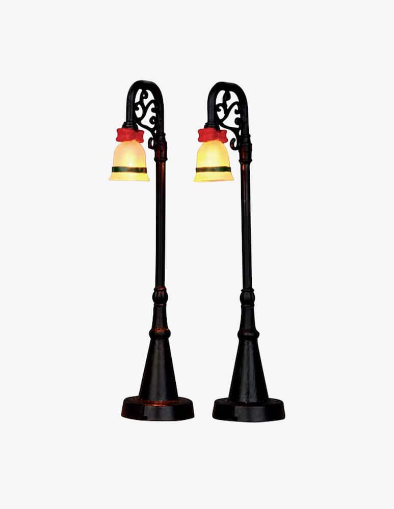 Lemax Bell Ornament Lamp Post Set 2pz General - immagine 1 Lemax Bell Ornament Lamp Post Set 2pz General - immagine 1