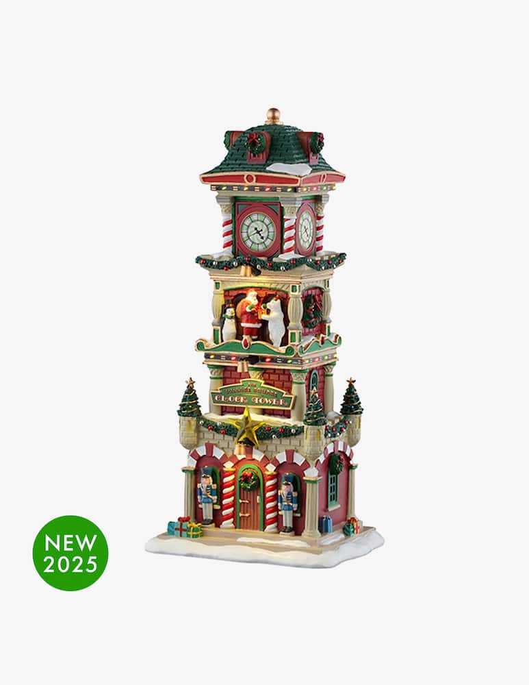 rinascente Lemax The Village Square Clock Tower Santa'S Wonderland