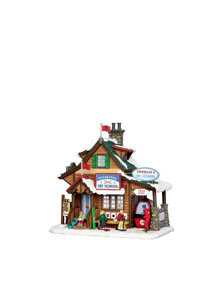 rinascente Lemax Sugar Pine Ski School Led villaggio con luce