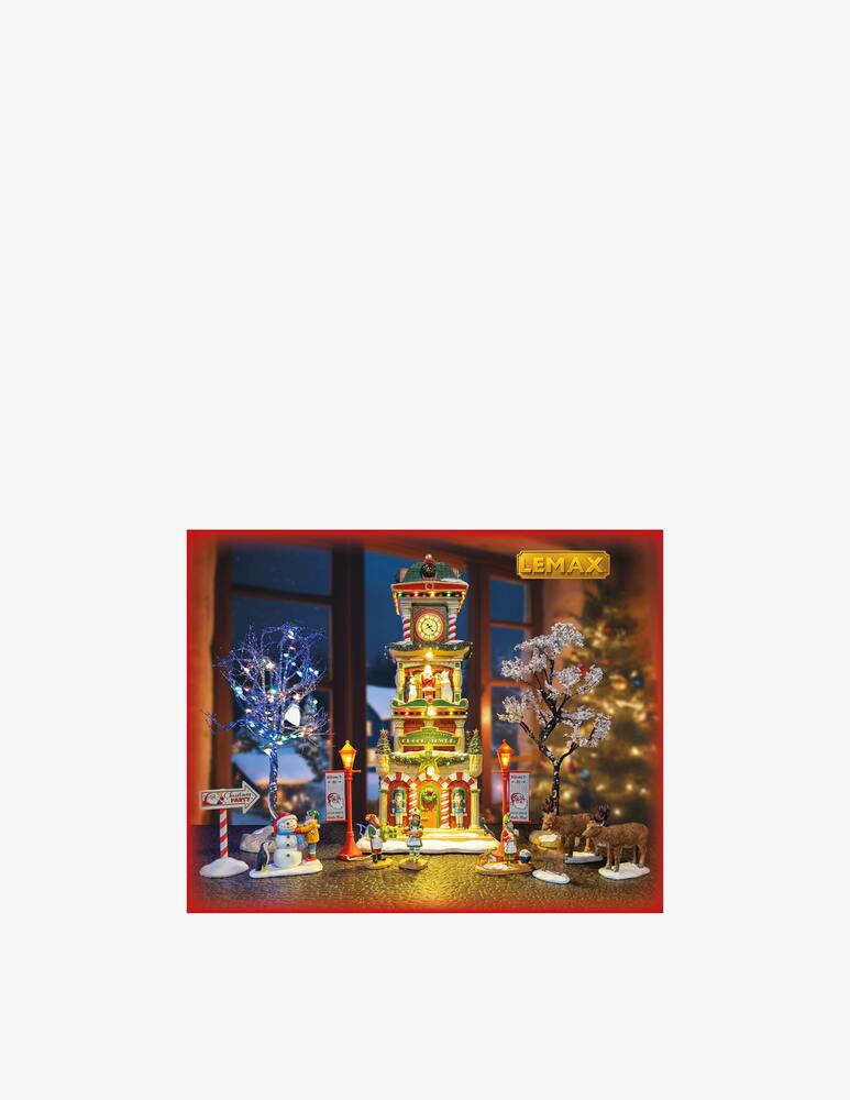 rinascente Lemax The Village Square Clock Tower Set  Santa'S Wonderland