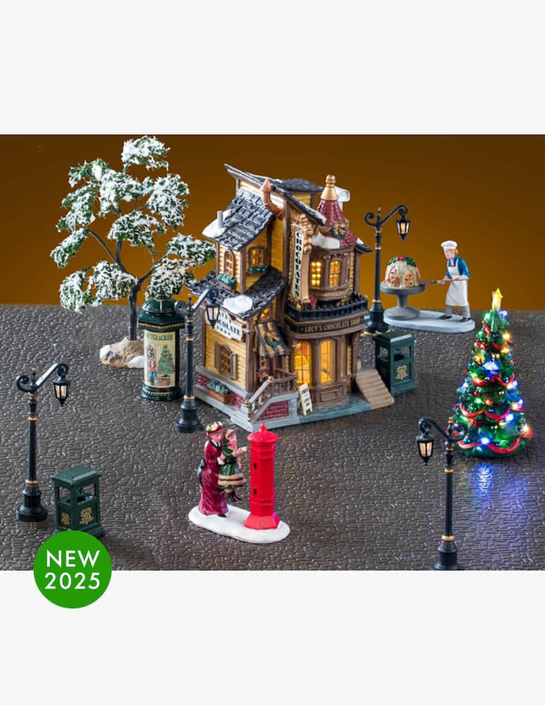 rinascente Lemax Il Negozio cioccolato di Lucy's Set Caddington Village