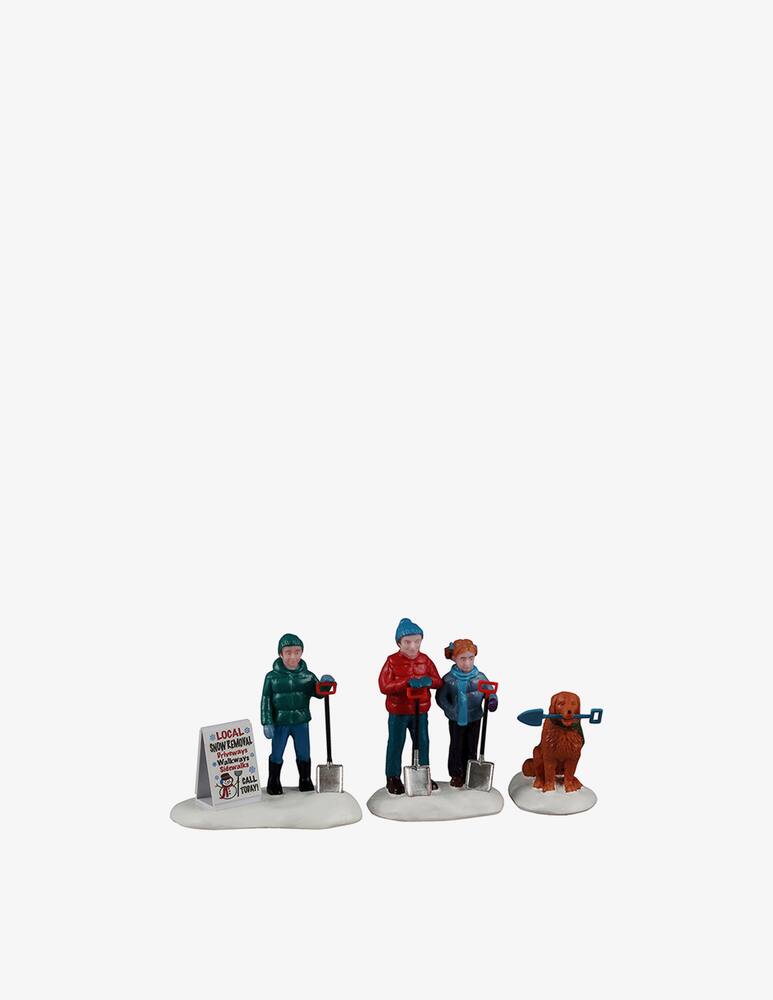 rinascente Lemax Neighborhood Snow Shovelers Set 3pz Vail Village