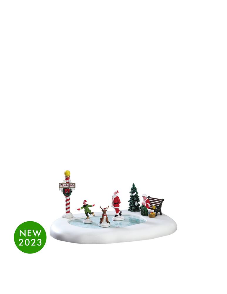 rinascente Lemax Pattinaggio sul ghiaccio al Polo Nord Santa'S Wonderland