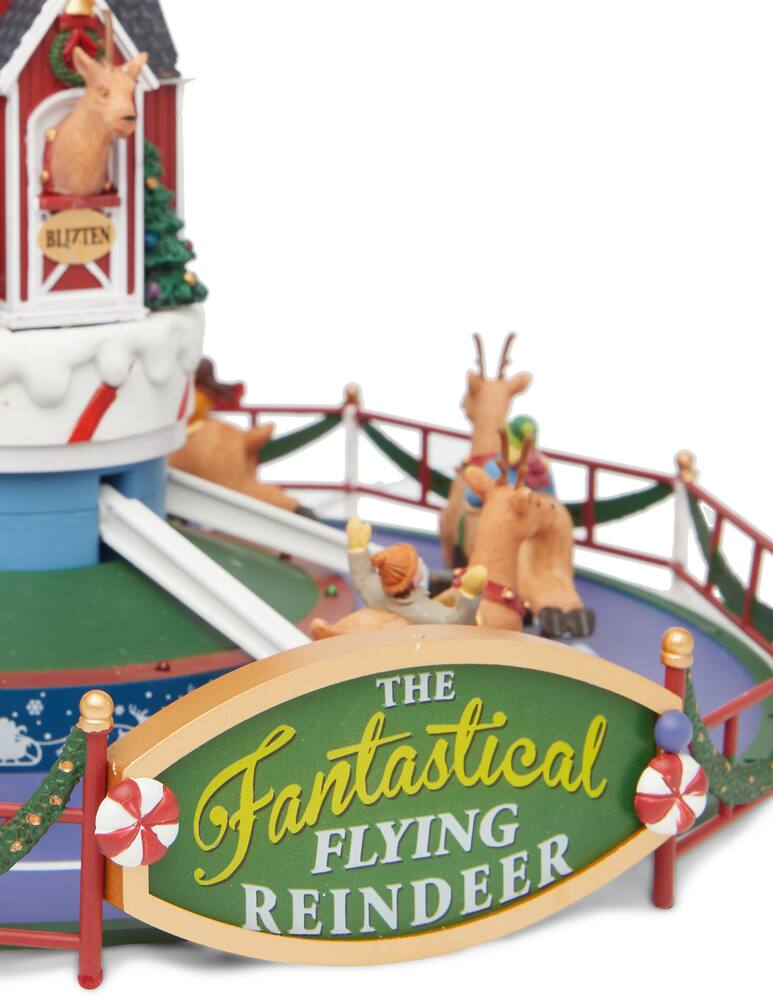 rinascente Lemax Reindeer On Holiday Adaptor villaggio con musica