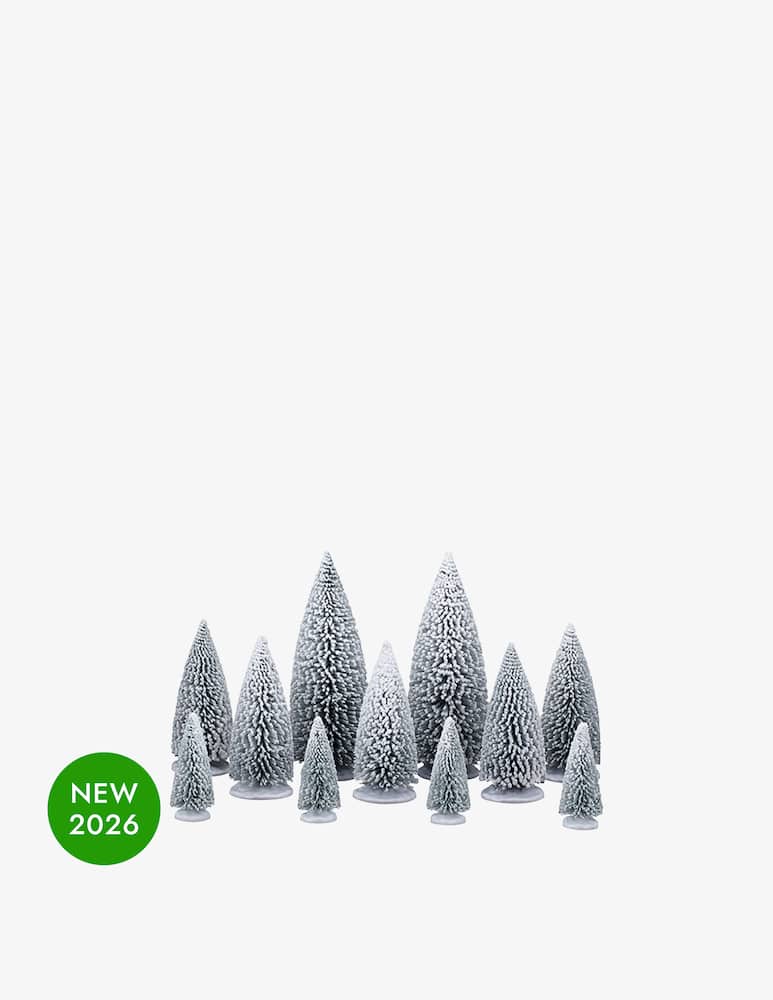 rinascente Lemax White Pine Trees Set 11pz General