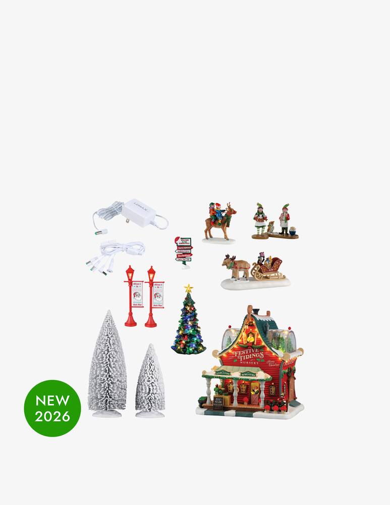 rinascente Lemax Festive Tidings Nursery  Set Villaggio Santa'S Wonderland