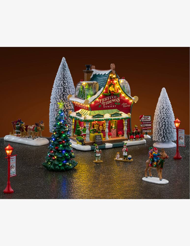 rinascente Lemax Festive Tidings Nursery  Set Villaggio Santa'S Wonderland