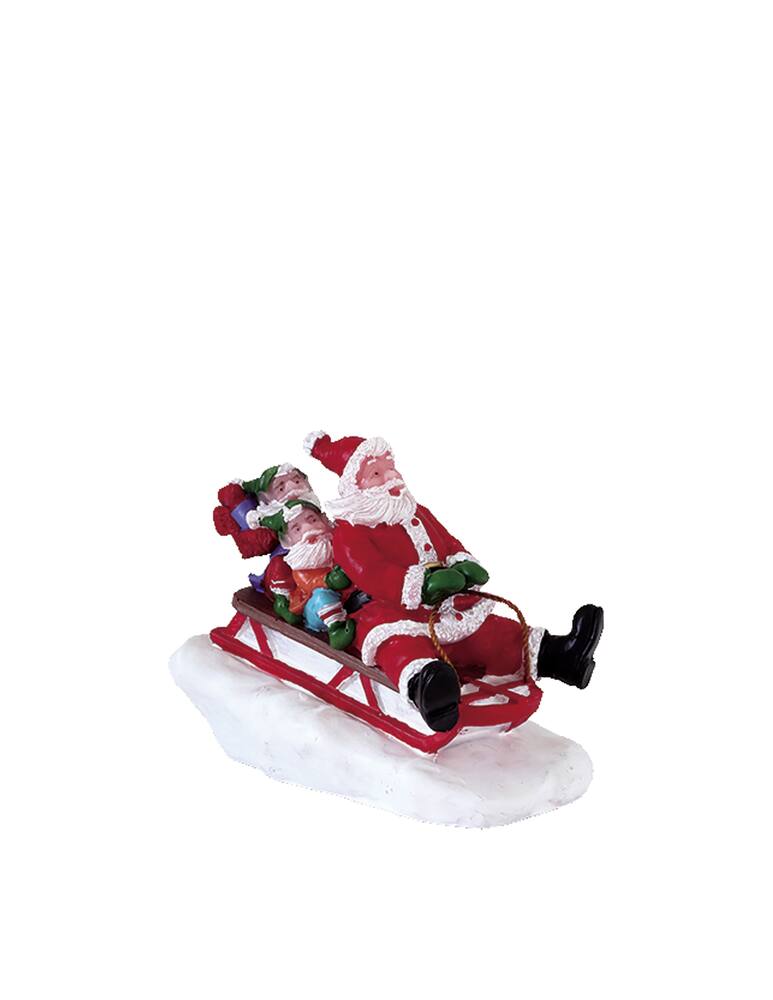 rinascente Lemax Sledding With Santa personaggi - Multicolor