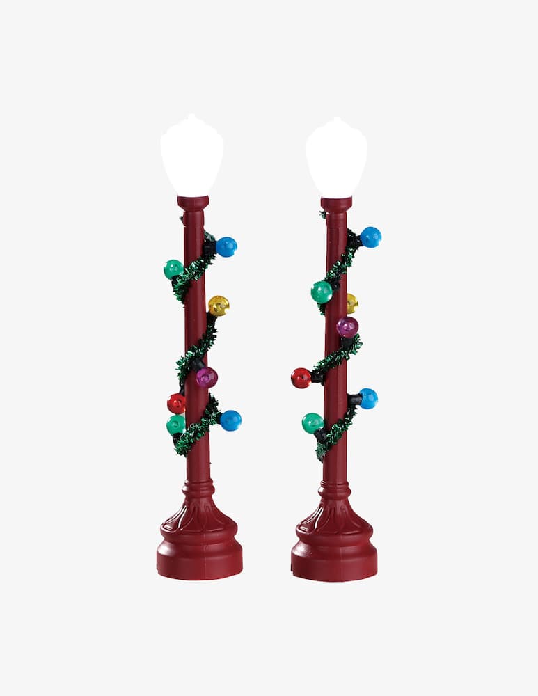 rinascente Lemax Lampione a globo rosso di 2 4,5V Caddington Village - Multicolor