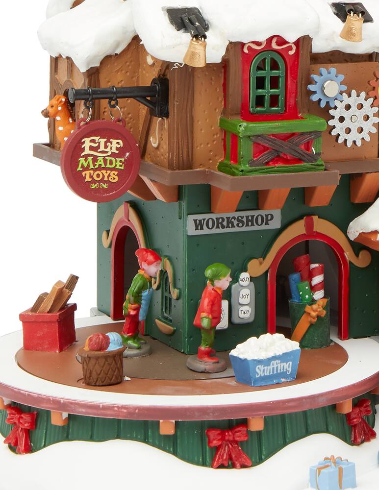 rinascente Lemax Elf Made Toy Factory villaggio con musica e animazione