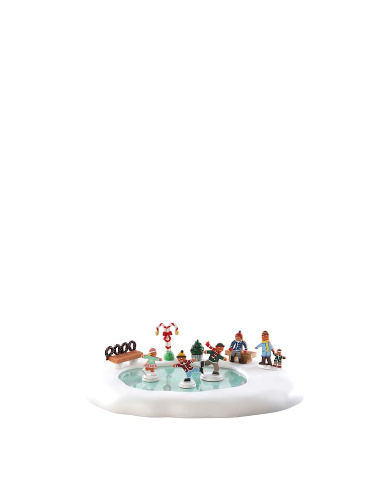 rinascente Lemax Gingerbread Skating Pond Table Accents