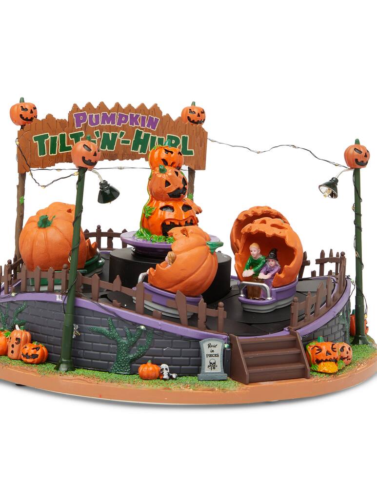 rinascente Lemax Pumpkin Tilt-N-Hurl villaggio con musica e animazione