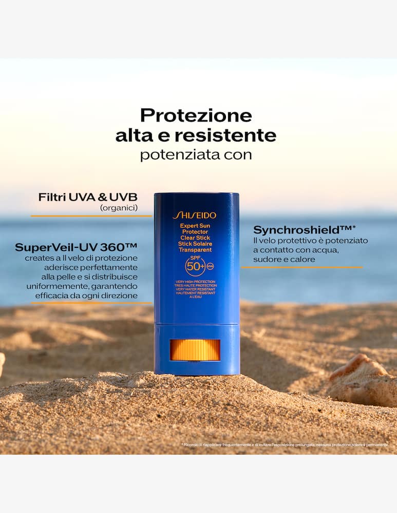 Shiseido Expert Sun Protector Clear Stick SPF50+ - immagine 4 Shiseido Expert Sun Protector Clear Stick SPF50+ - immagine 4