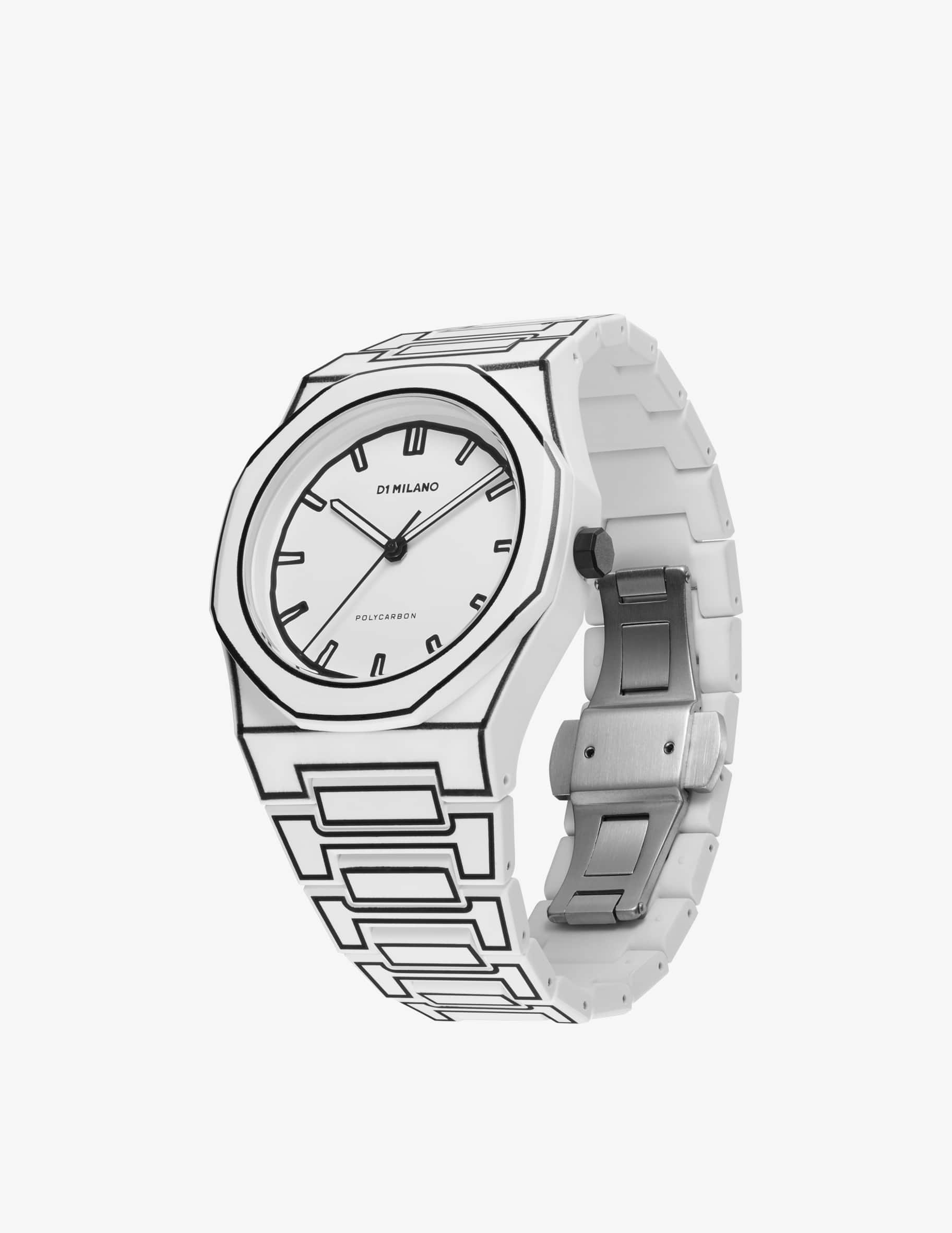 Shop D1 Milano WHITE SKETCH watch on Rinascente