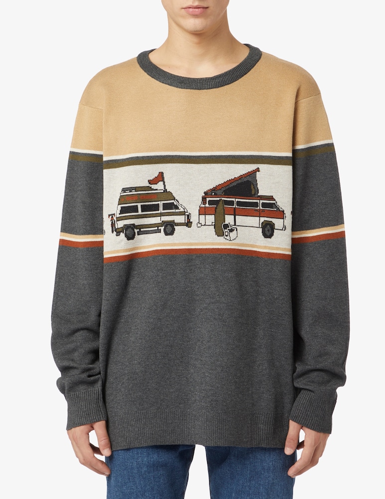 Kavu Maglia girocollo misto lana ricamo - immagine 1 Kavu Maglia girocollo misto lana ricamo - immagine 1