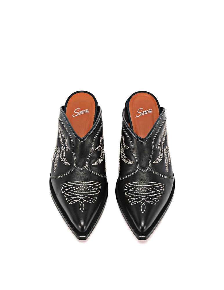 rinascente Sonora Tulum calf leather mules - black