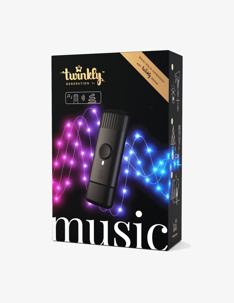 rinascente Twinkly Music – Sensore Audio USB per Luci Led - Nero