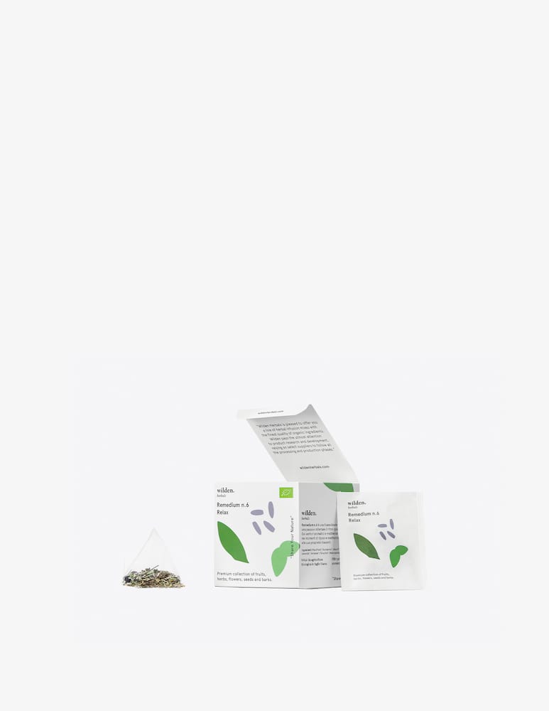 Wilden Herbals Tisana biologica Remedium n.6 Relax, astuccio 10 bustine - immagine 1 Wilden Herbals Tisana biologica Remedium n.6 Relax, astuccio 10 bustine - immagine 1