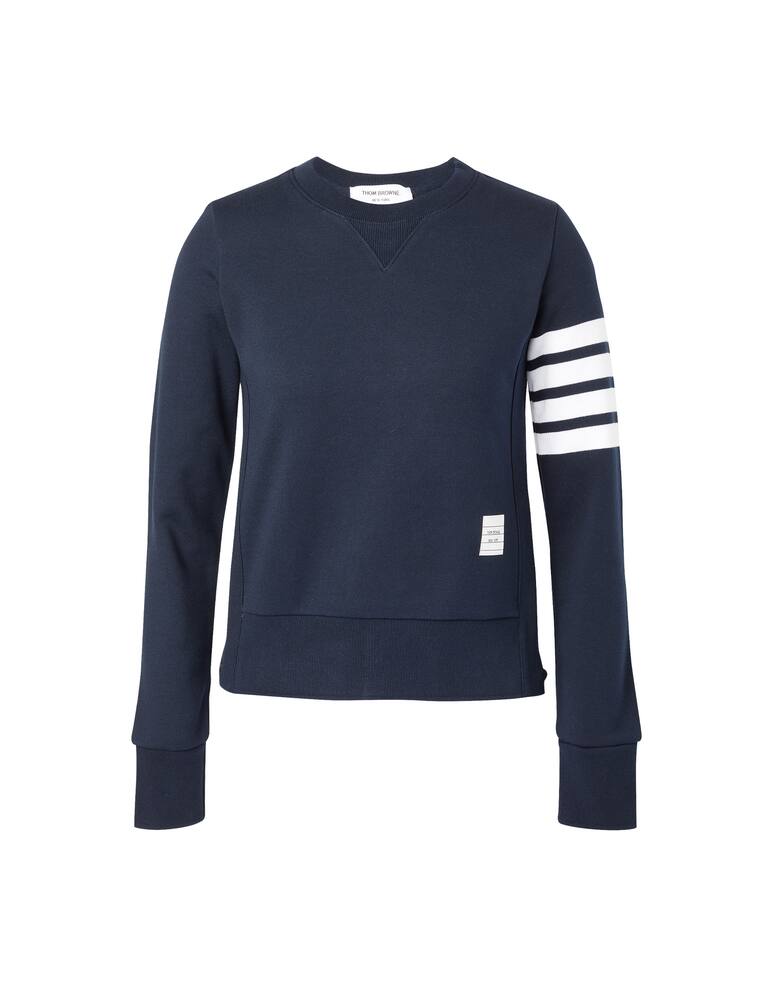 rinascente Thom Browne Cotton crewneck sweatshirt - blue
