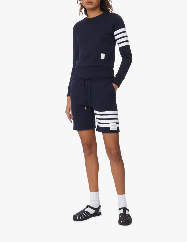 rinascente Thom Browne Cotton crewneck sweatshirt - blue