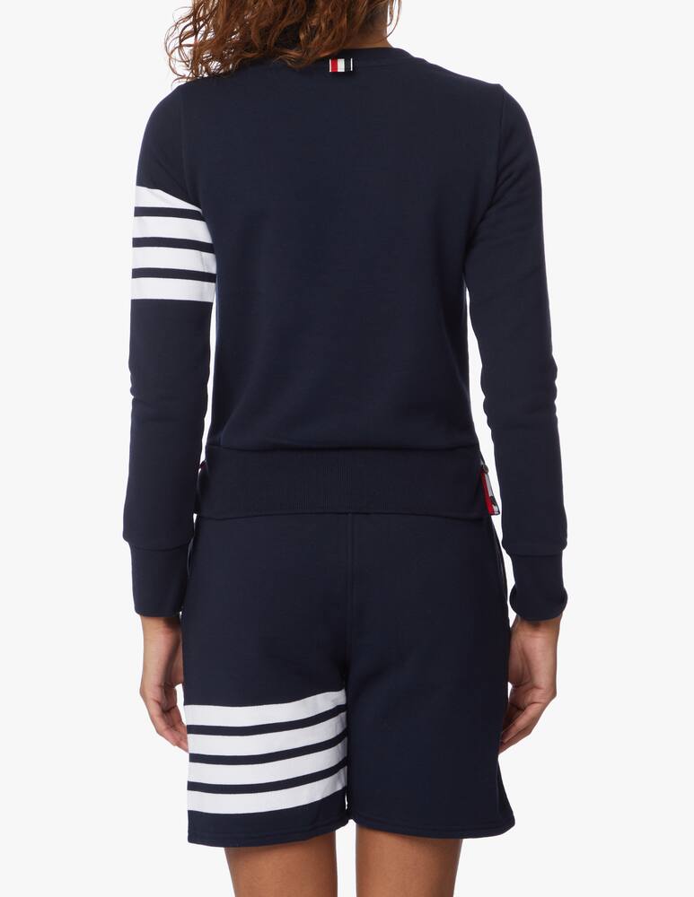 rinascente Thom Browne Cotton crewneck sweatshirt - blue