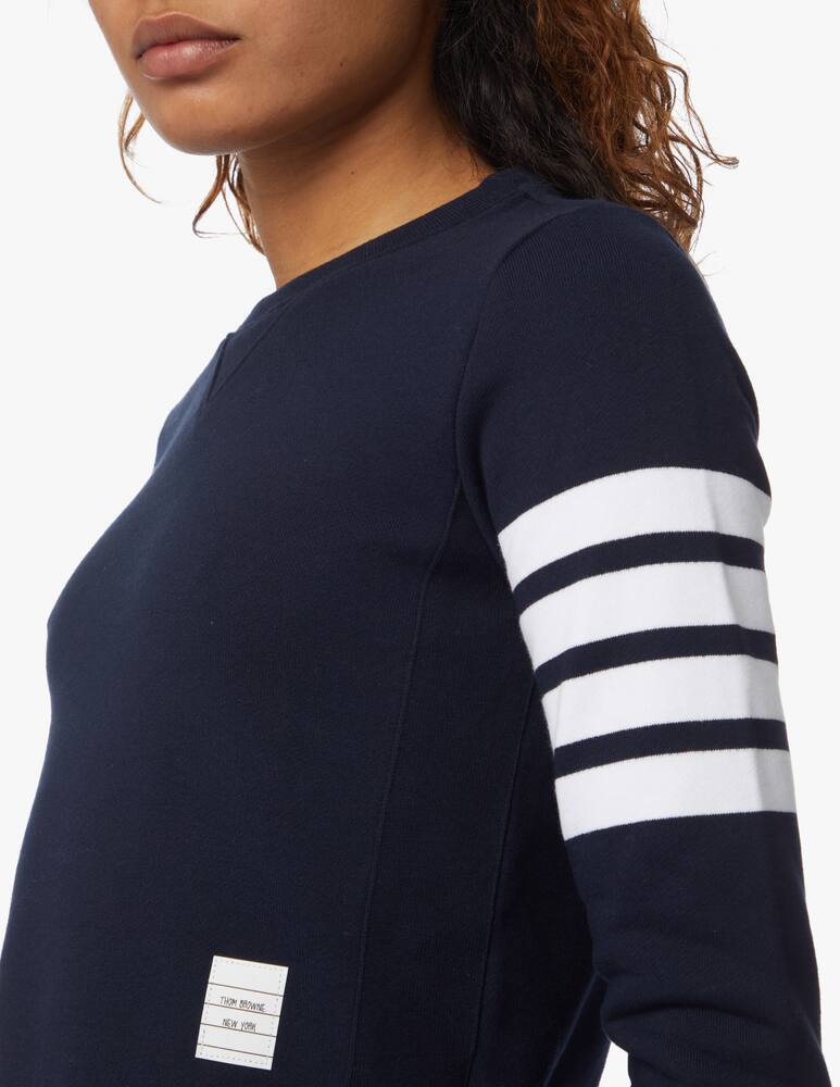 rinascente Thom Browne Cotton crewneck sweatshirt - blue