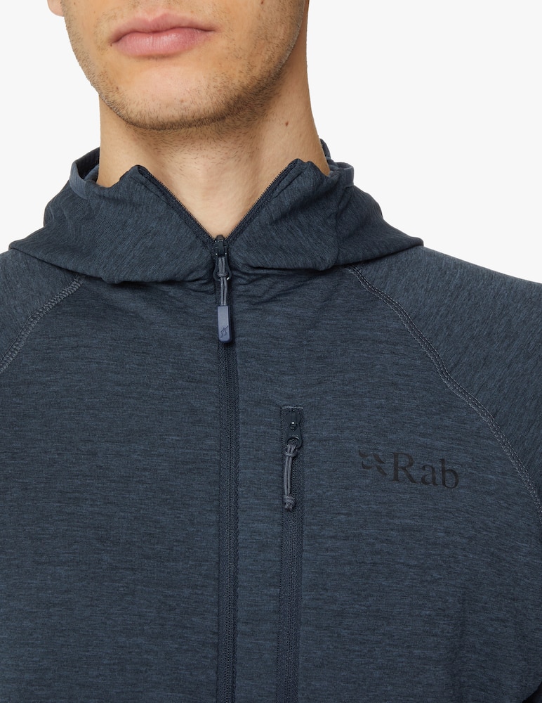 rinascente Rab Felpa con cappuccio in pile filament - nero