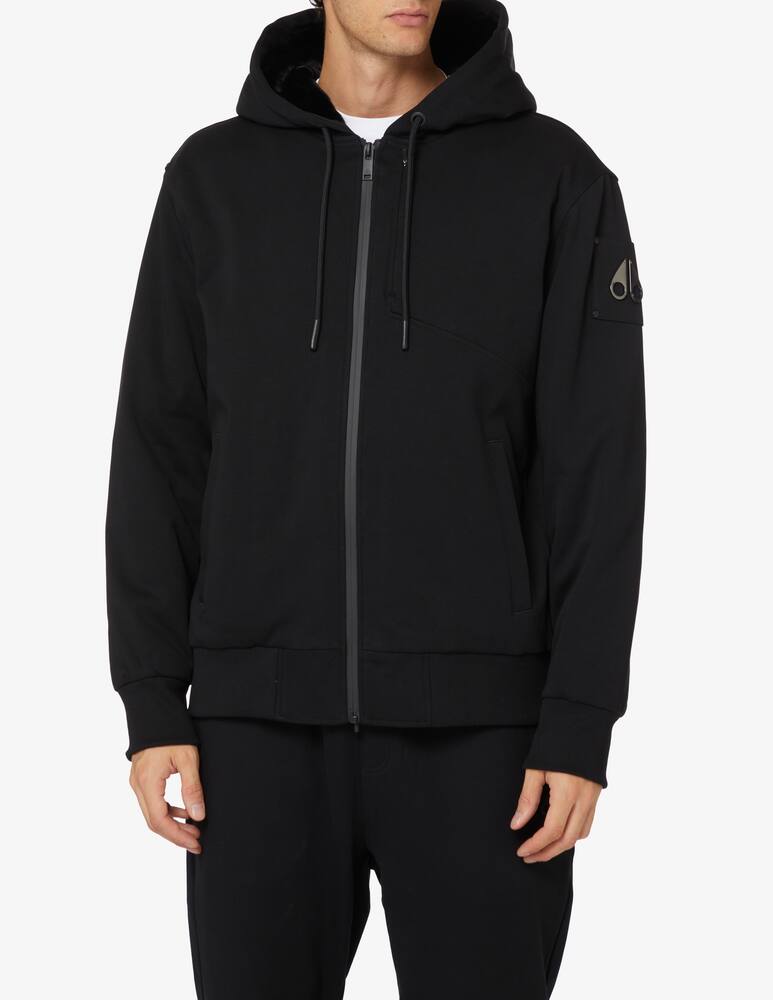rinascente Moose Knuckles Tilden bunny logo retro hoodie - Black