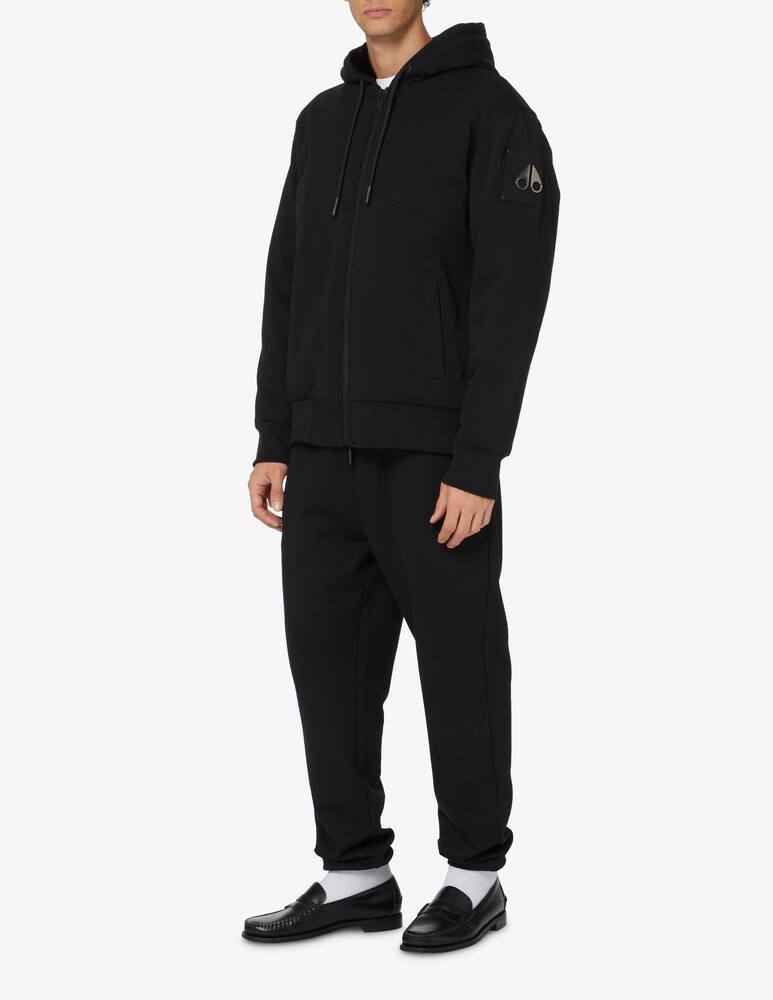 rinascente Moose Knuckles Tilden bunny logo retro hoodie - Black