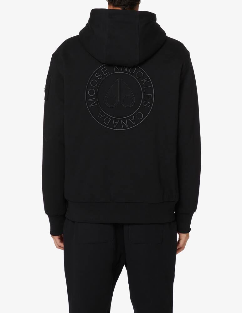 rinascente Moose Knuckles Tilden bunny logo retro hoodie - Black