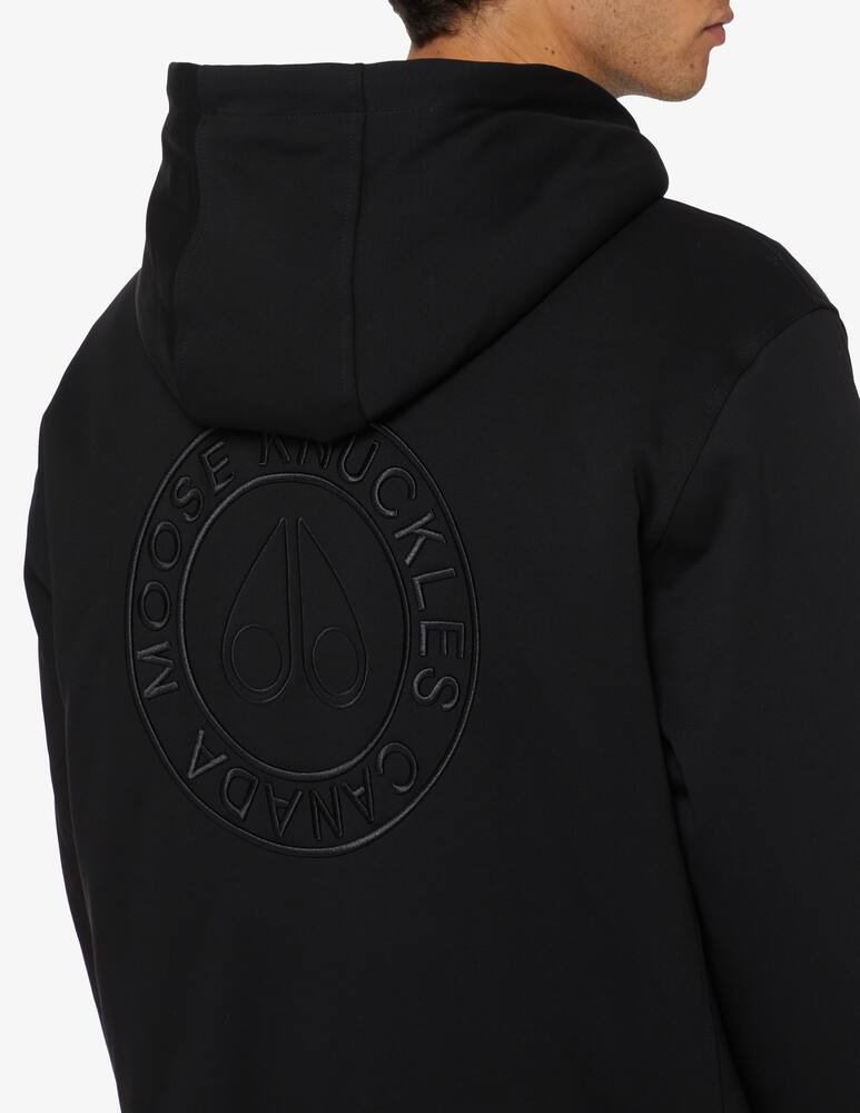 rinascente Moose Knuckles Tilden bunny logo retro hoodie - Black