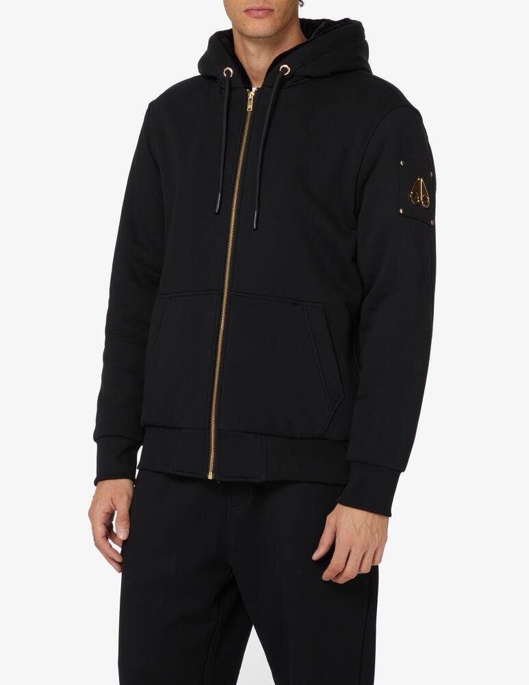 rinascente Moose Knuckles Felpa con cappuccio e zip bunny - Nero
