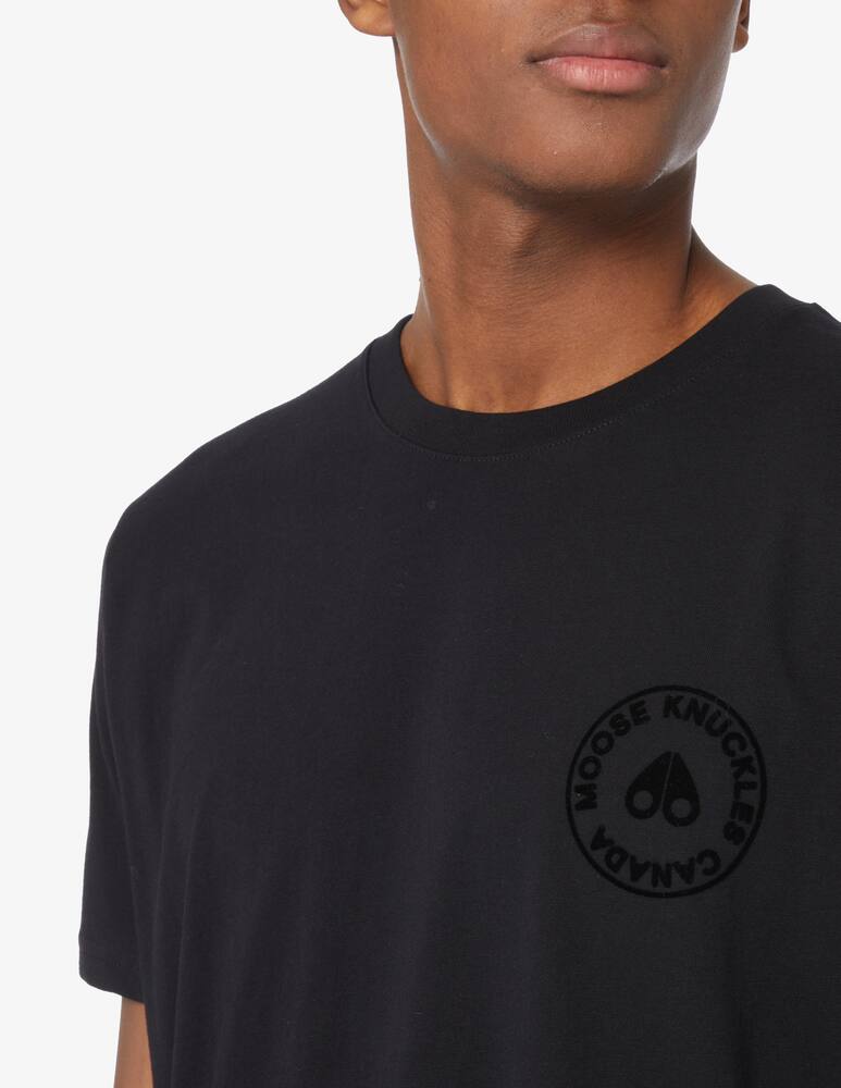 rinascente Moose Knuckles Maglietta con stampa sul retro - Nero