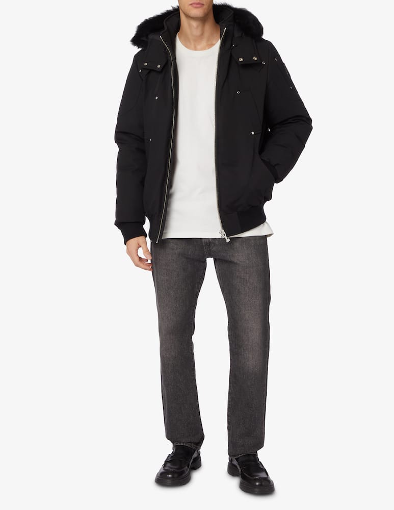 rinascente Moose Knuckles Giacca bomber con pelliccia ballistic - Nero