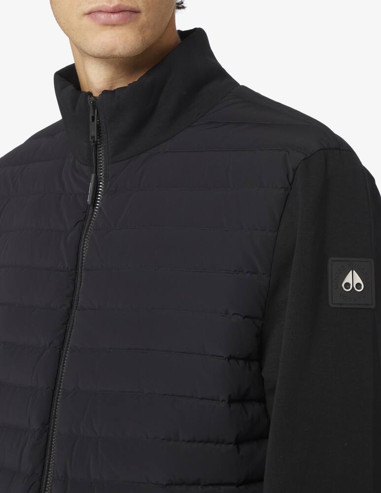 rinascente Moose Knuckles Realwood hybrid bomber jacket