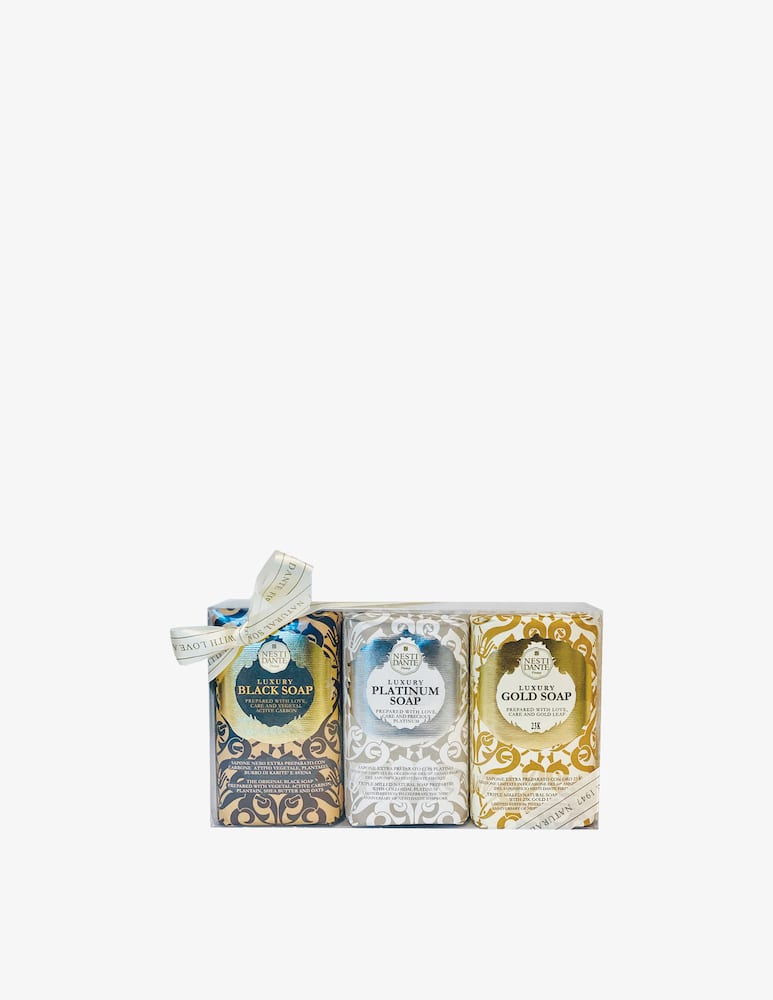 Nesti Dante Soap Platinum Black & Gold Set 3 x 250g - picture 1 Nesti Dante Soap Platinum Black & Gold Set 3 x 250g - picture 1