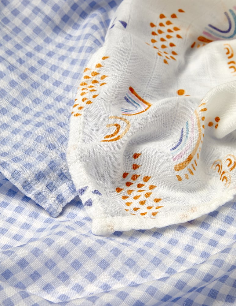 rinascente Little Unicorn Gift box set with 2 maxi blanket rainbow - multi